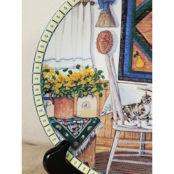 Cats Kittens Plate Table Trouble Hannah Hollister 8 1/4" Wall Decor 1991 - Picture 4 of 10